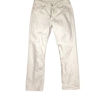 Levis 514 Jeans Mens 31W 30L White Straight Fit Denim Summer Streetwear Classic